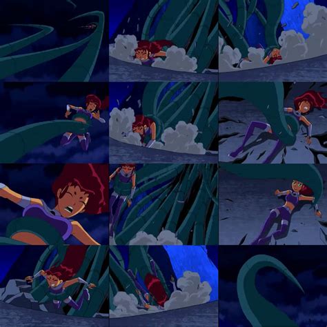 Starfire tentacle fuck.  Starfire helps Raven practice her tentacle spells.  A...