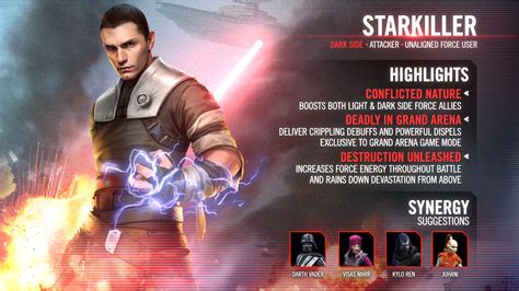 Starkiller swgoh. STARKILLER HAS BEEN ANNOUNCED. The puzzle has been solved, and confirmed that Starkiller is coming to SWGOH in a Legacy Event on the 15th December. Also, Dash Rendar will come and be one of the requirements. Gives me hope for Kyle Katarn from Dark Forces and Jedi knight series. 