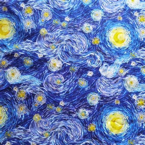 Starry Night Fabric by the Yard - Etsy