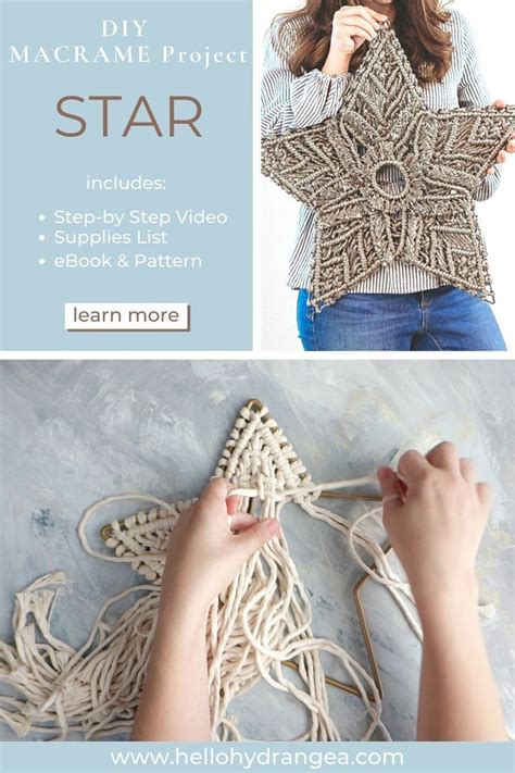 Stars Macrame Project Class Video Instructions and Pattern — Hello