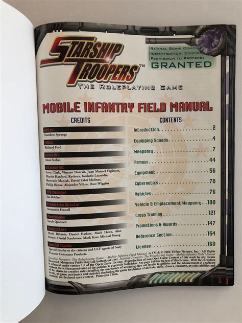Starship troopers mobile infantry field manual by j c alvarez. - Lab manuals for chemistry at tcc.