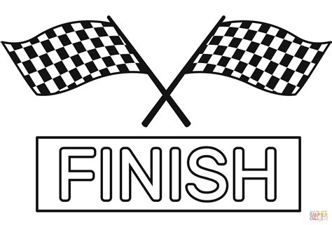 Start Finish Line Coloring Page Coloring Pages