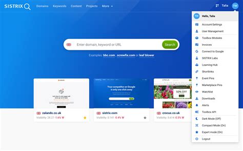 Start Page SISTRIX