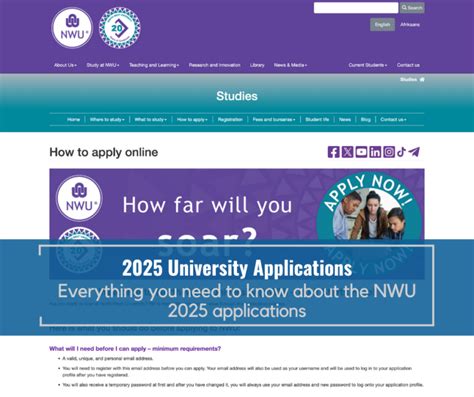 Start your 2024 NWU journey – dates you need to know – #MyNWU