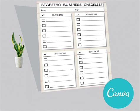 Starting Business Checklist Diirzal