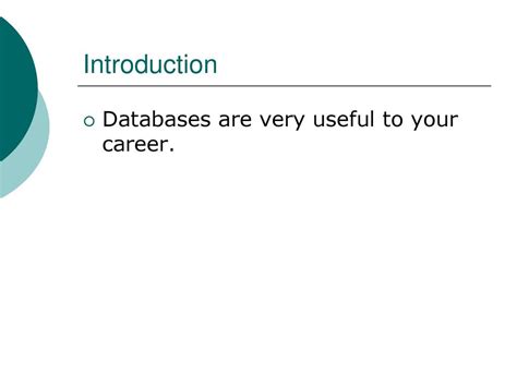 Starting a Career in Databases