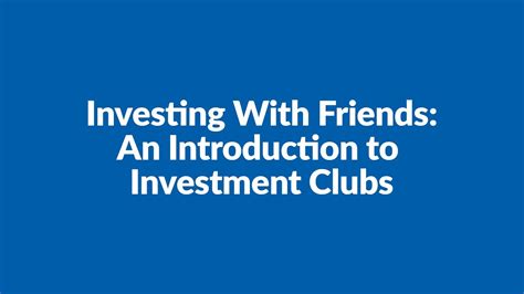 Starting an Investment Club - Part 1: Getting Started - YouTube