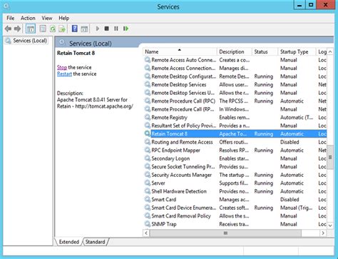 Starting and Stopping Retain (Tomcat) - Micro Focus