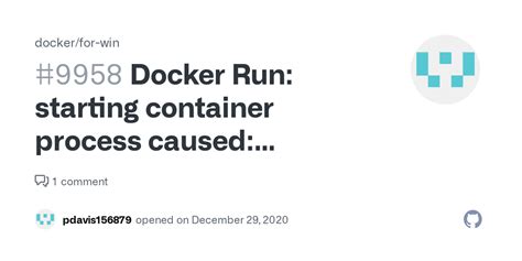 Starting container process caused permission denied unknown.  Dec 2, 2025...