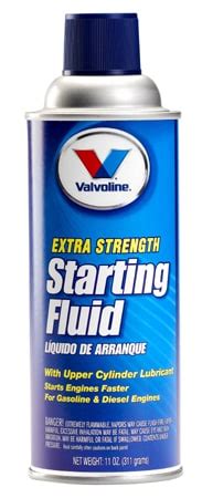 Valvoline Extra Strength Starting Fluid 11oz. Part # 602373. SKU # 7877. $849. 