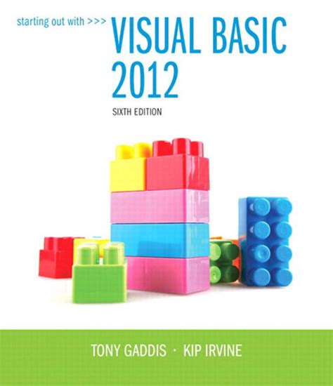 Download Starting Out With Visual Basic 2012 By Tony Gaddis