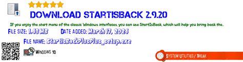 Startisback older versions