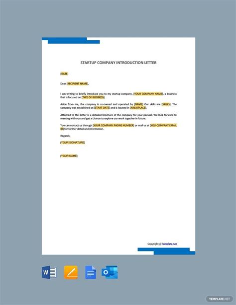 Startup Company Introduction Letter - Template.net