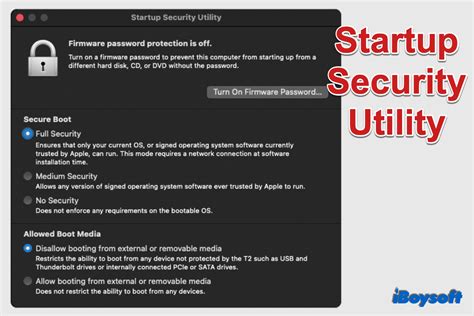 Startup Security Utility won