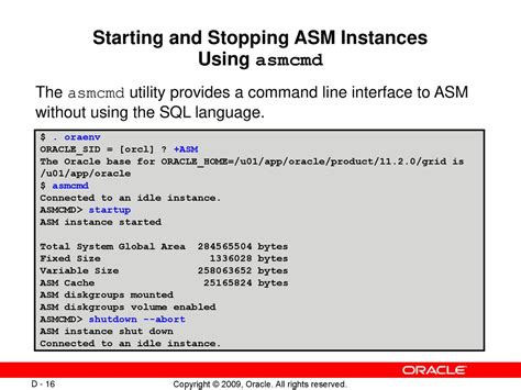 Startup and shutdown the Oracle ASM instance Smart way