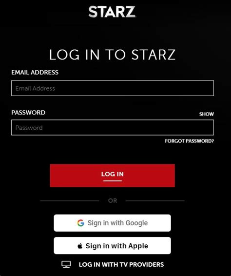 Starz app login. Feb 22, 2024 · Download the STARZ app and enjoy ad-free streaming of original series, hit movies and docuseries. Sign up for a special offer of $3/mo for 3 months or log in with your TV provider account. 
