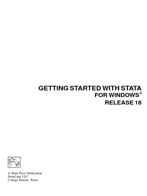 Stata 18 manual pdf.  Use the menus and dialog system to experiment with commands.  Thefi...