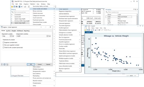 Stata commands list.  Luckily, Stata is a statistical software package...