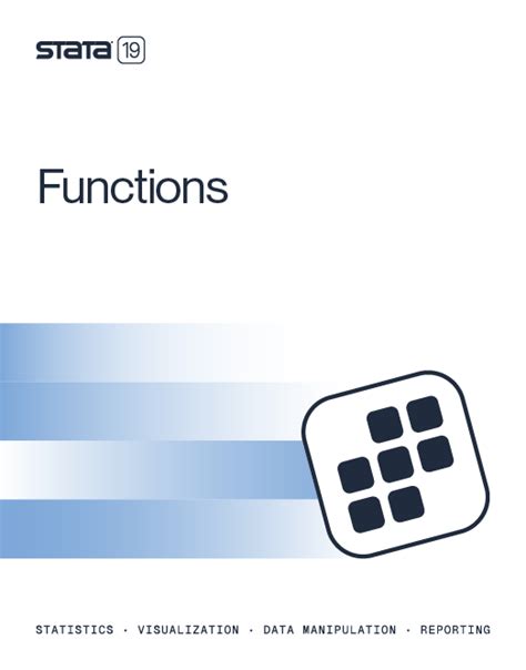 Stata manual 19. 3 Functions unctions for program-mers.  Thefirstexample INTRODUCTION Stata is...