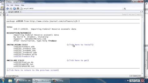 Stata online compiler.  To install, user can use the net install command to...