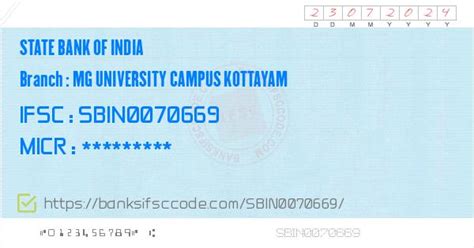 State Bank Of India Kottayam IFSC Code