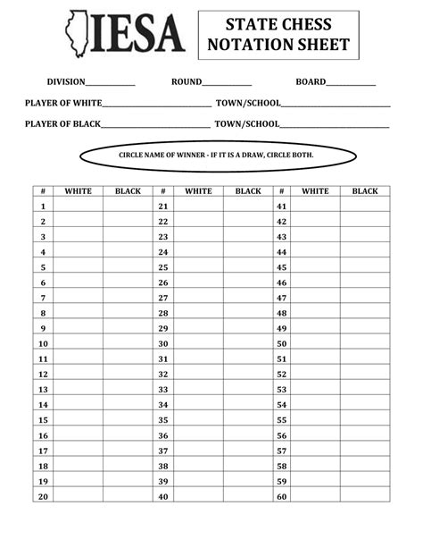 State Chess Notation Chart Iesa Download Printable PDF Templateroller