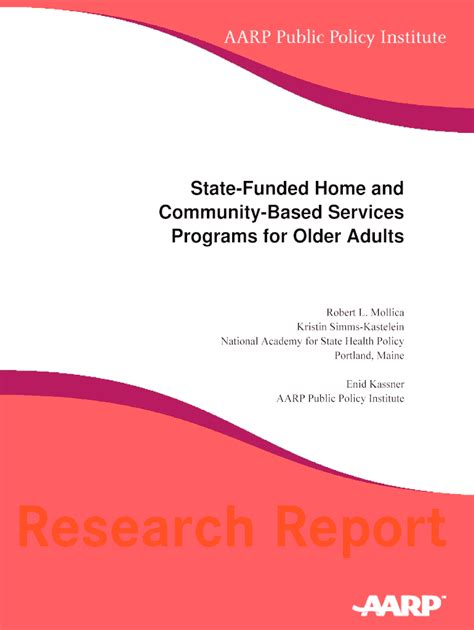 State Funded Home and Community Based Service Programs for Older People
