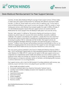 State Medicaid Reimbursment For Peer Support Services