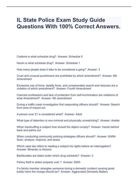 State Police Exam Study Guide