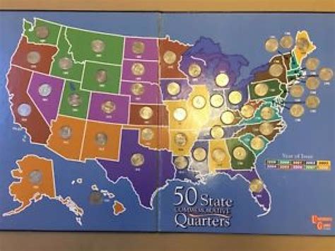 State Series Quarters Collector Map Printable Map