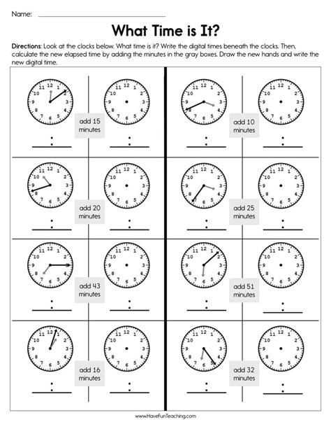State Standard Assessments Mathematics Elapsed Time Worksheets