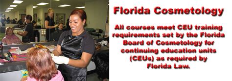 State board of cosmetology florida. A course of instruction in cosmetology of at least 1550 training hours in not less than 10 months in a school of cosmetology licensed under Wis. Stat. § 440.62 (3)(ar) or , exempted under Wis. Stat. § 440.61, or accredited by an accrediting agency approved by the Board or has successfully completed an apprenticeship under Wis. Stat. § 454.10. 