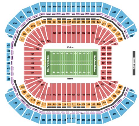To help make the buying decision even easier, we display a ticket Deal Score on every row of the map to rate the best bargains. State Farm Stadium Guide. SeatGeek asked thousands of NFL fans to weigh in on their football stadium experiences, rating atmosphere, in-stadium food, and bathrooms. State Farm Stadium was ranked #20 for atmosphere, #23 ....