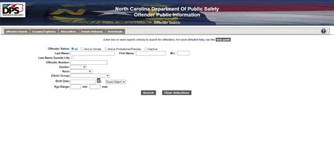 State inmate search north carolina.  Research using 100% Free, State O...
