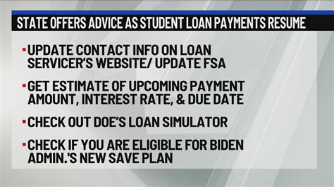 State offers advice as student loan payments resume