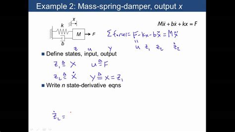 State variable form extra example 2nd order YouTube