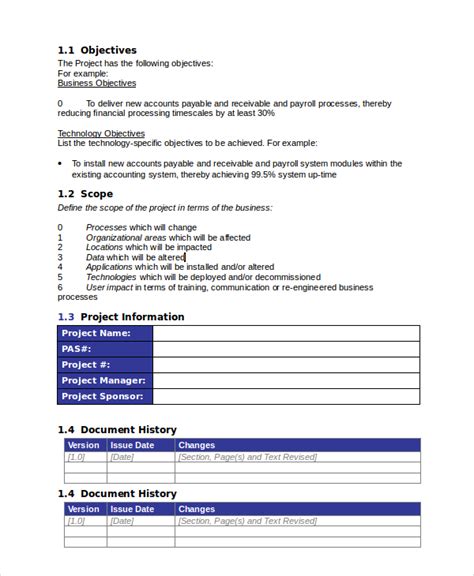 Statement Of Work Template Project Management Addictionary