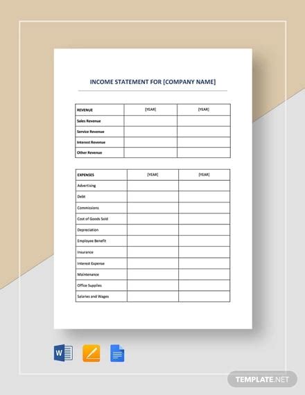 Statement Template 23+ Free Word, Excel, PDF Format Download
