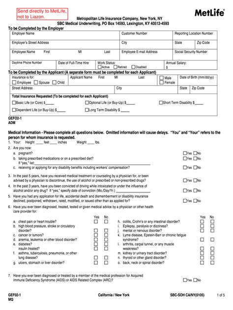 Statement of health form metlife: Fill out & sign online DocHub