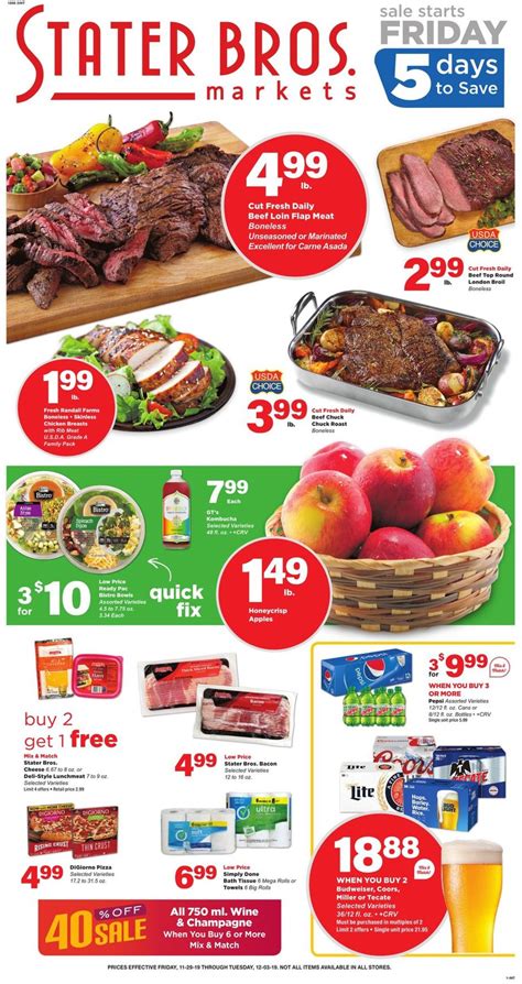 Stater bro ad. Look through the dates of these weekly Stater Bros ads and choose the one you would like to view. With the Stater Bros weekly flyer, you can find sales for a wide variety of products and compare the 2 weeks when both the current Stater Bros ad and the Stater Bros Weekly Ad Sneak Peek are available! 