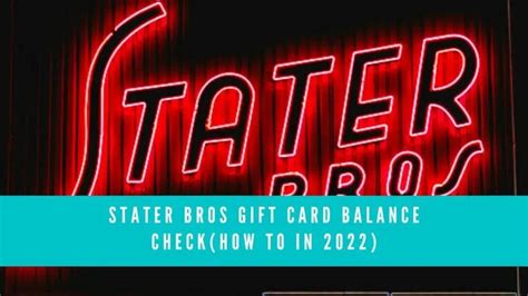 Check the balance of your Stater Brothers gift card to see how much