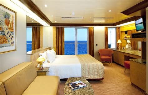 Stateroom gty. The master bedroom has a King size bed with Duxiana Mattress and sitting area, and a master bathroom with tub, shower, two sinks and bidet. The private balcony has a jacuzzi, seating area, dry bar, and dining area. Read Less. … 