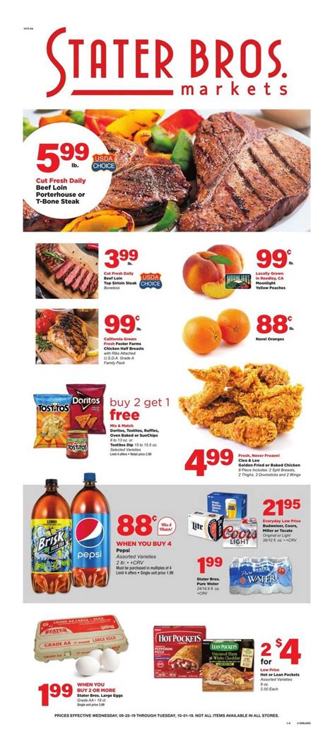 Staters market weekly ad. Welcome to Stater Bros. Markets where you’ll find fresh food, healthy selections and convenience. Enjoy a full service experience from our bakery, deli, produce and meat departments. Whether you’re in the market for farm fresh local produce, freshly baked cookies or the perfect cut of meat; we have you covered. 