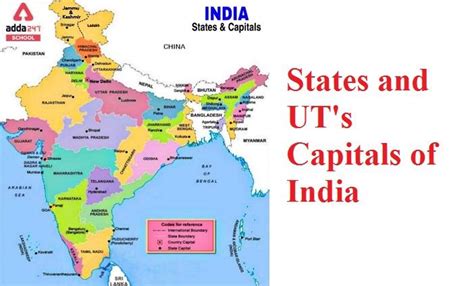 States and Capitals of India 2024: 28 States and 8 UTs in India