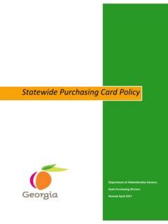 Statewide Purchasing Card Policy - Georgia