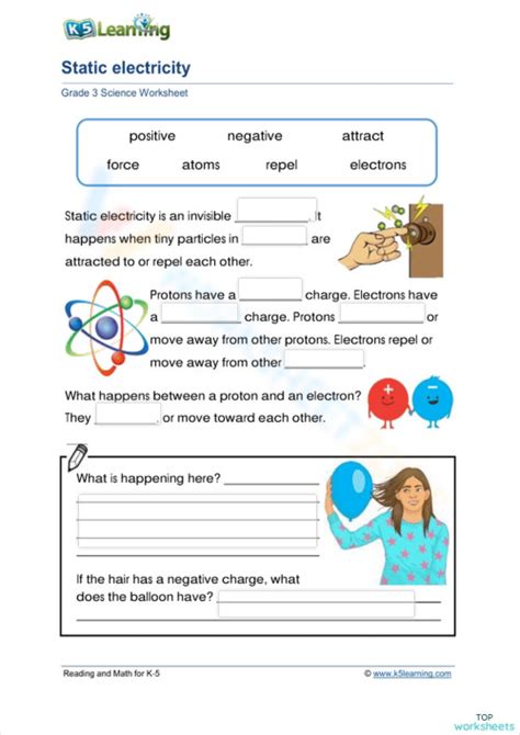 Static Electricity .. Interactive worksheet TopWorksheets
