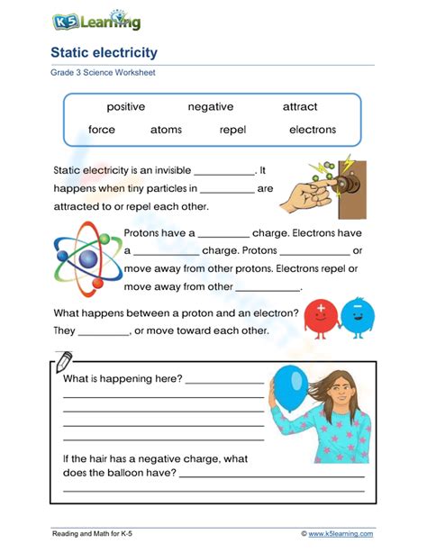 Static Electricity Worksheet Answers