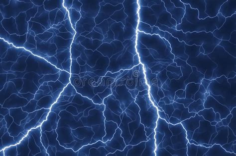 Static Electricity. Design of Lightning with Static Electricity. Blue