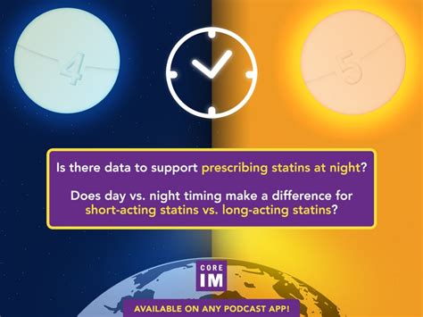 Statins: Prescribing Meds Day vs. Night Part 2 Core IM Podcast