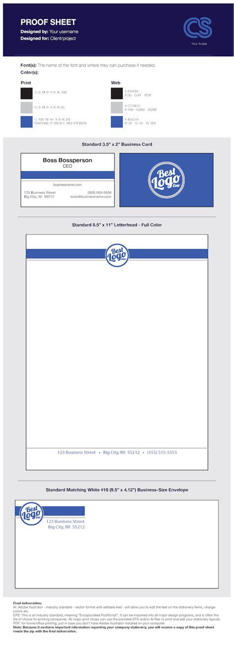 Stationery Design Proofs Help crowdspring
